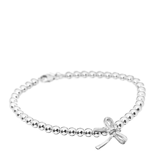 [Renovia Jewelry]STERLING SILVER BOW BEAD BRACELET
