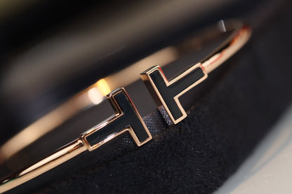 [Rose Tomorrow]T BRACELET 1.8MM ONYX PINK GOLD