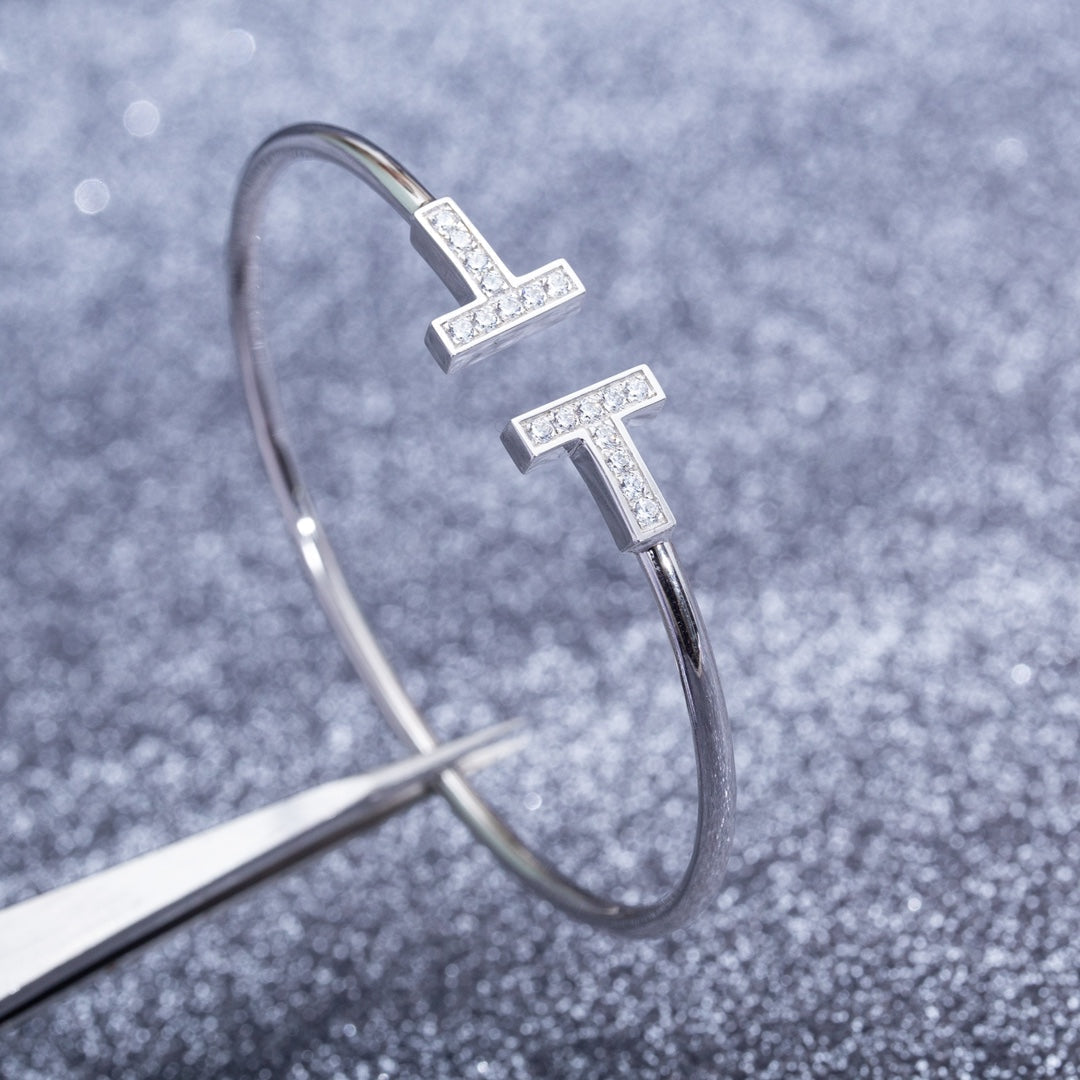 [Rose Tomorrow]T BRACELET 1.8MM DIAMOND SILVER