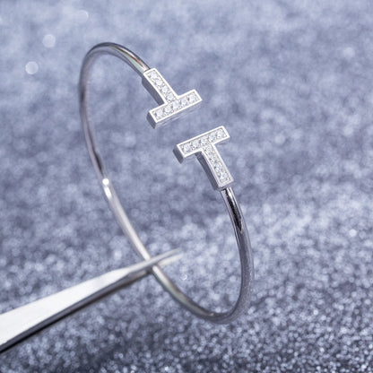 [Rose Tomorrow]T BRACELET 1.8MM DIAMOND SILVER