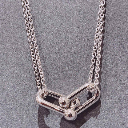[Rose Tomorrow]HARDWEAR DOUBLE LINK PEDANT SILVER NECKLACE