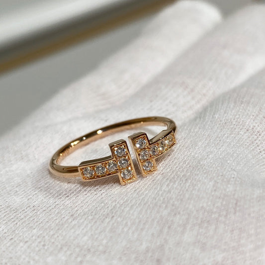 [Rose Tomorrow] WIRE RING DIAMOND PINK GOLD