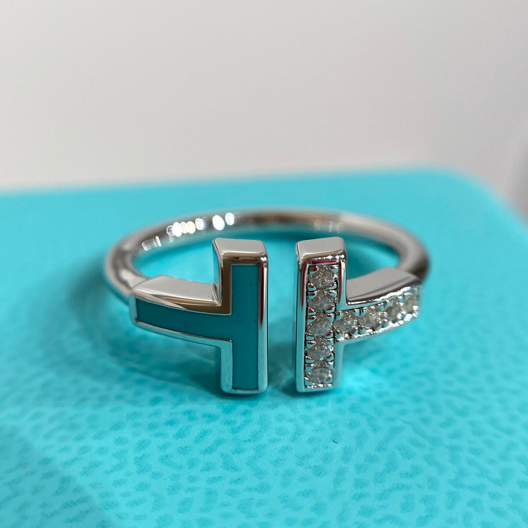 [Rose Tomorrow] WIRE TURQUOISE DIAMOND RING SILVER