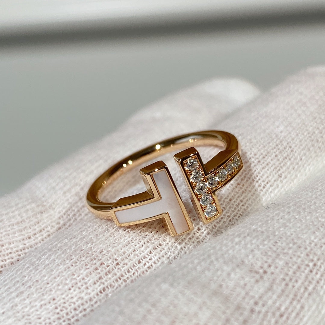 [Rose Tomorrow]T WIRE MOP DIAMOND RING PINK GOLD