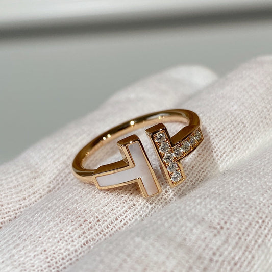 [Rose Tomorrow]T WIRE MOP DIAMOND RING PINK GOLD