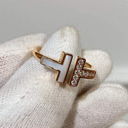 [Rose Tomorrow]T WIRE MOP DIAMOND RING PINK GOLD