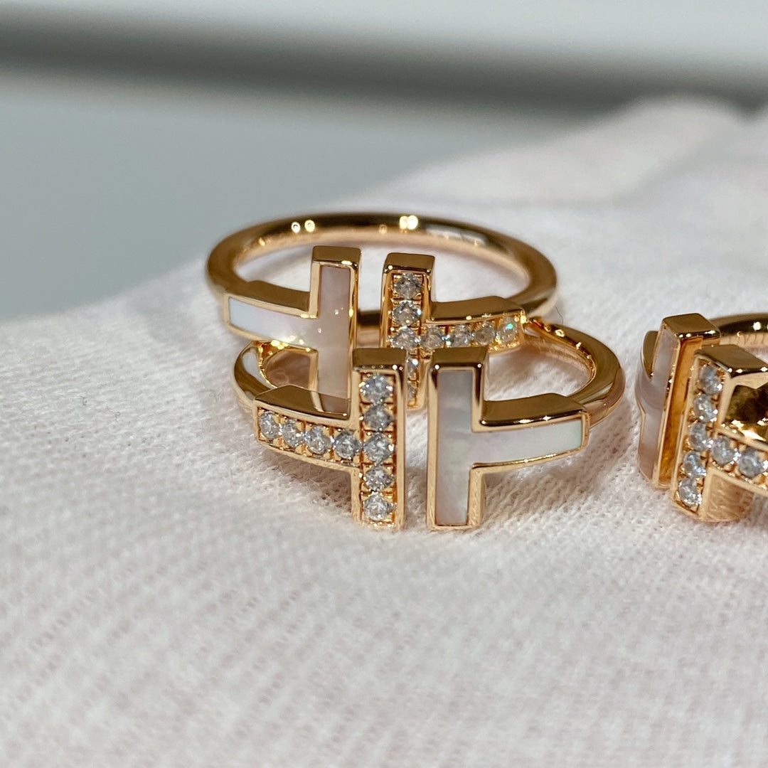[Rose Tomorrow]T WIRE MOP DIAMOND RING PINK GOLD