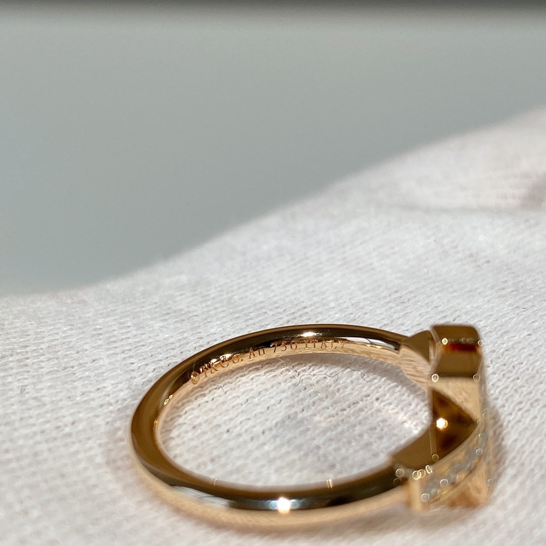 [Rose Tomorrow]T WIRE MOP DIAMOND RING PINK GOLD