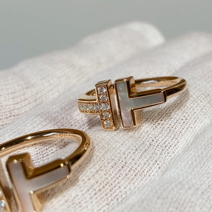 [Rose Tomorrow]T WIRE MOP DIAMOND RING PINK GOLD