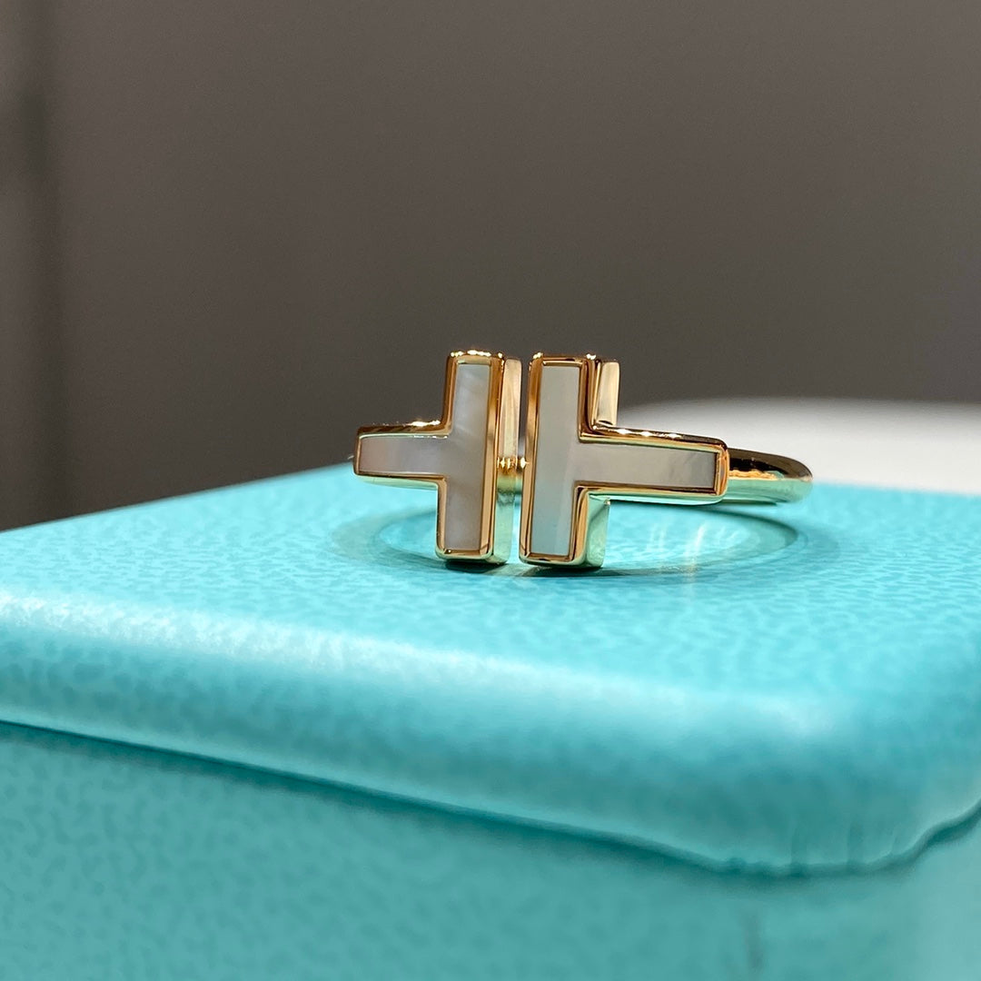 [Rose Tomorrow] WIRE MOP RING PINK GOLD