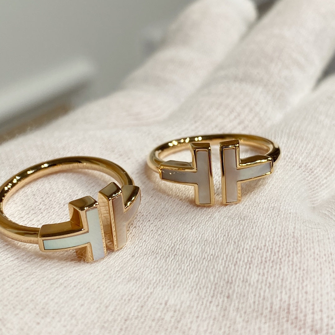 [Rose Tomorrow] WIRE MOP RING PINK GOLD