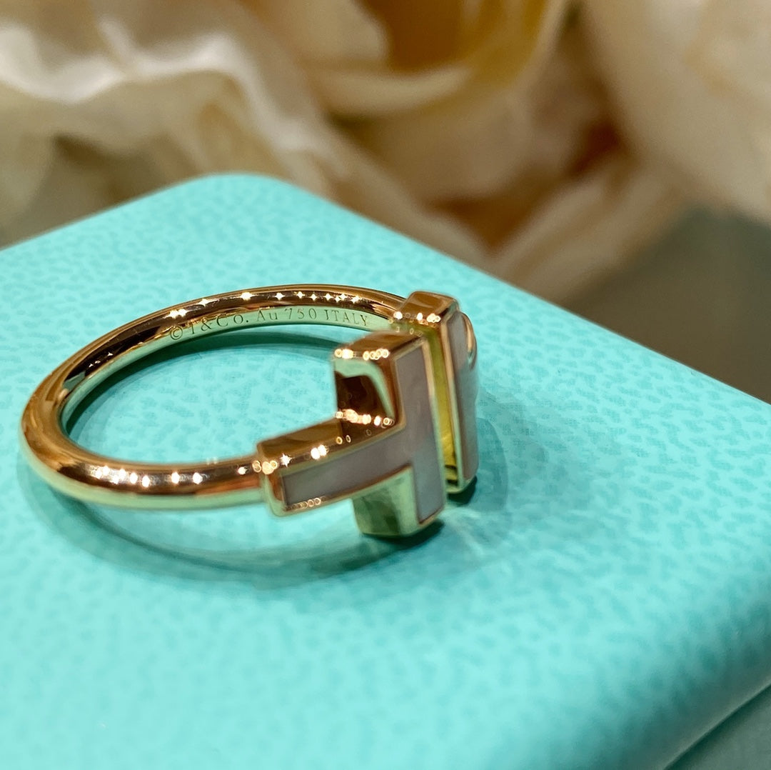[Rose Tomorrow] WIRE MOP RING PINK GOLD