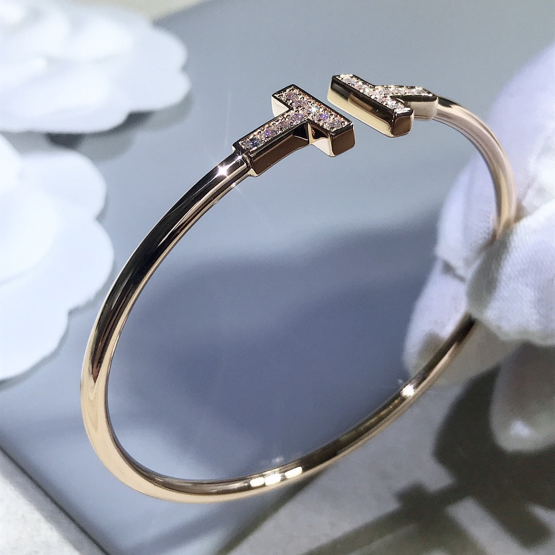 [Rose Tomorrow]T BRACELET PINK GOLD 1.8MM DIAMOND