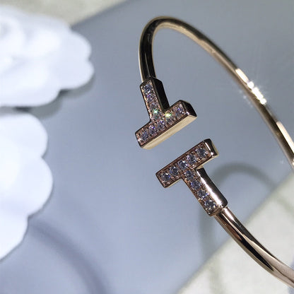 [Rose Tomorrow]T BRACELET PINK GOLD 1.8MM DIAMOND