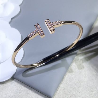 [Rose Tomorrow]T BRACELET PINK GOLD 1.8MM DIAMOND