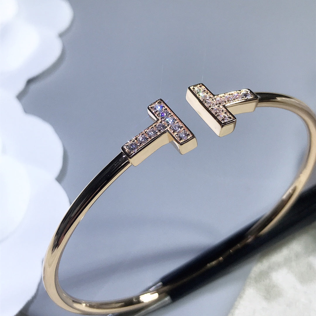 [Rose Tomorrow]T BRACELET PINK GOLD 1.8MM DIAMOND