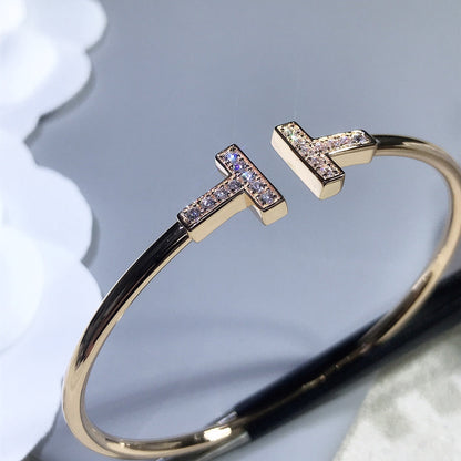 [Rose Tomorrow]T BRACELET PINK GOLD 1.8MM DIAMOND