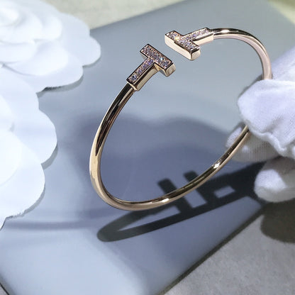 [Rose Tomorrow]T BRACELET PINK GOLD 1.8MM DIAMOND
