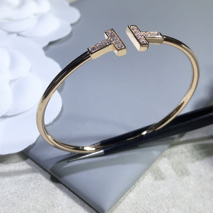 [Rose Tomorrow]T BRACELET PINK GOLD 1.8MM DIAMOND