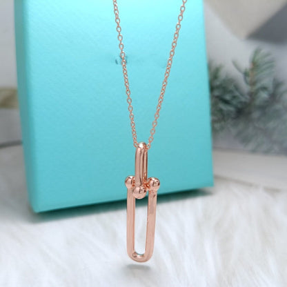 [Rose Tomorrow]HARDWEAR DROP DOUBLE LINK PEDANT NECKLACE