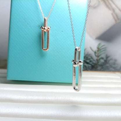 [Rose Tomorrow]HARDWEAR DROP DOUBLE LINK PEDANT NECKLACE