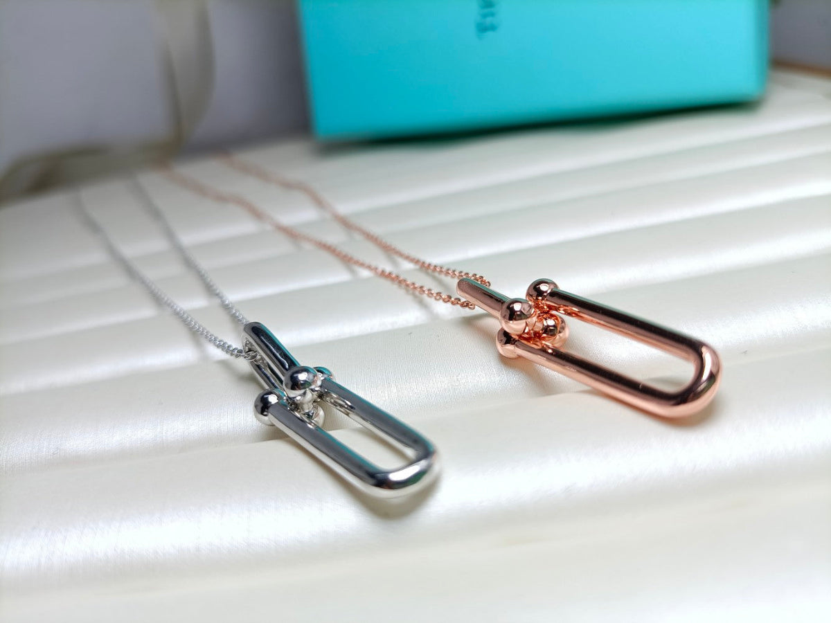 [Rose Tomorrow]HARDWEAR DROP DOUBLE LINK PEDANT NECKLACE