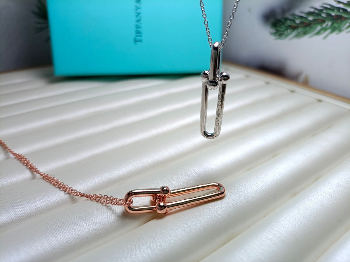 [Rose Tomorrow]HARDWEAR DROP DOUBLE LINK PEDANT NECKLACE