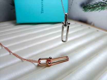 [Rose Tomorrow]HARDWEAR DROP DOUBLE LINK PEDANT NECKLACE