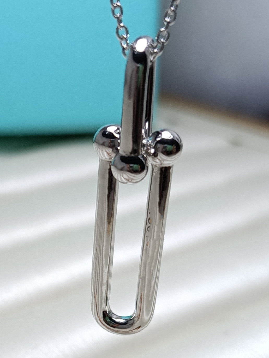 [Rose Tomorrow]HARDWEAR DROP DOUBLE LINK PEDANT NECKLACE