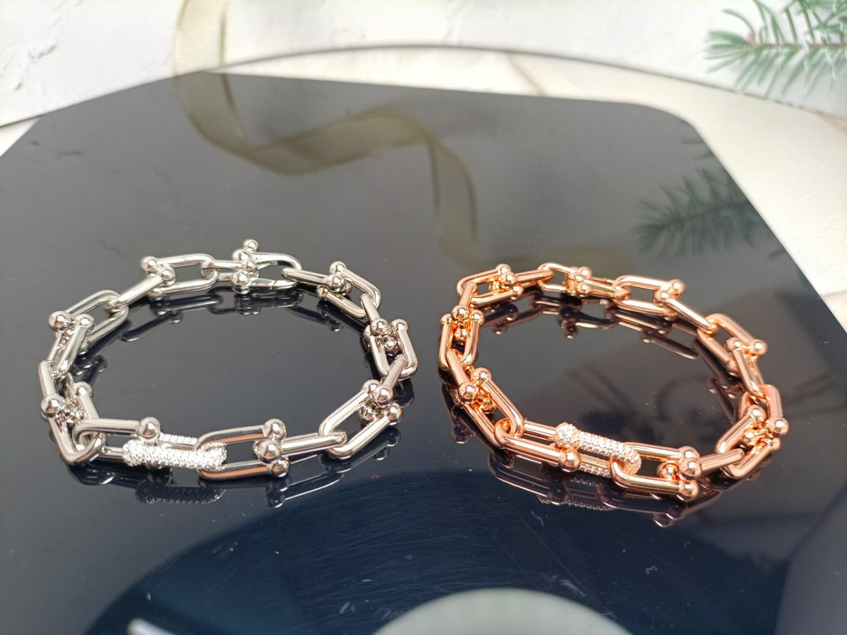 [Rose Tomorrow]HARDWEAR BRACELET PINK GOLD AND SILVER DIAMOND