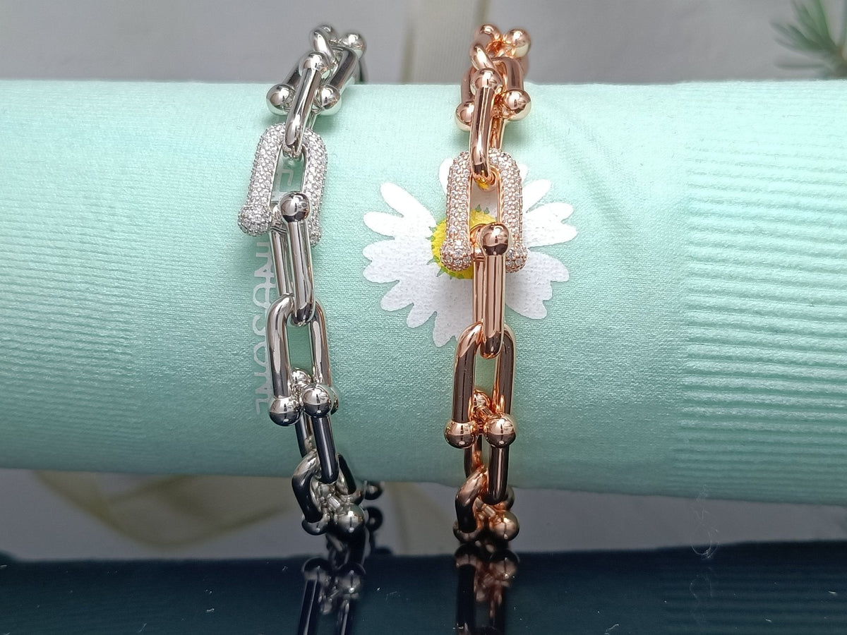 [Rose Tomorrow]HARDWEAR BRACELET PINK GOLD AND SILVER DIAMOND