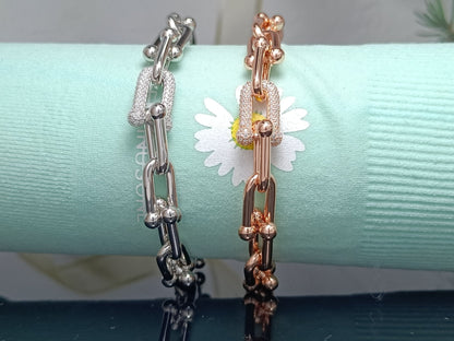 [Rose Tomorrow]HARDWEAR BRACELET PINK GOLD AND SILVER DIAMOND