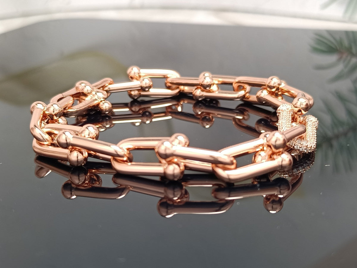 [Rose Tomorrow]HARDWEAR BRACELET PINK GOLD AND SILVER DIAMOND