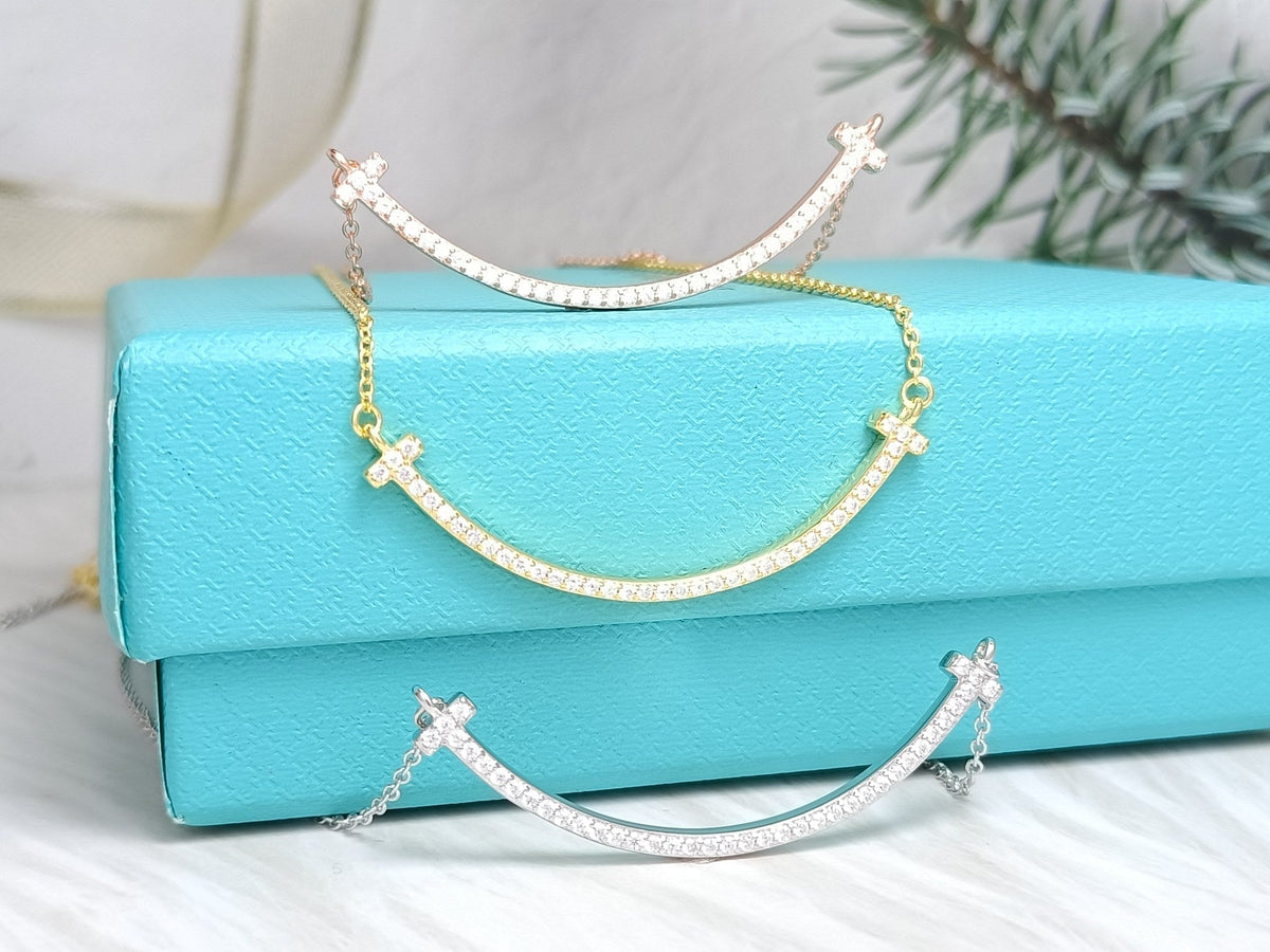 [Rose Tomorrow]BIG SMILE PEDANT DIAMOND NECKLACE