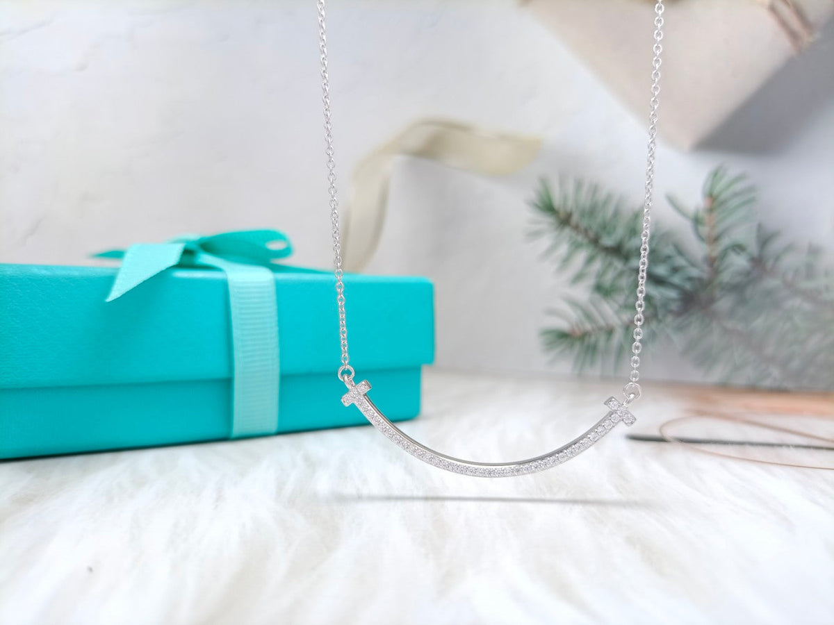 [Rose Tomorrow]BIG SMILE PEDANT DIAMOND NECKLACE