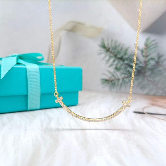 [Renovia Jewelry]BIG SMILE PEDANT DIAMOND NECKLACE
