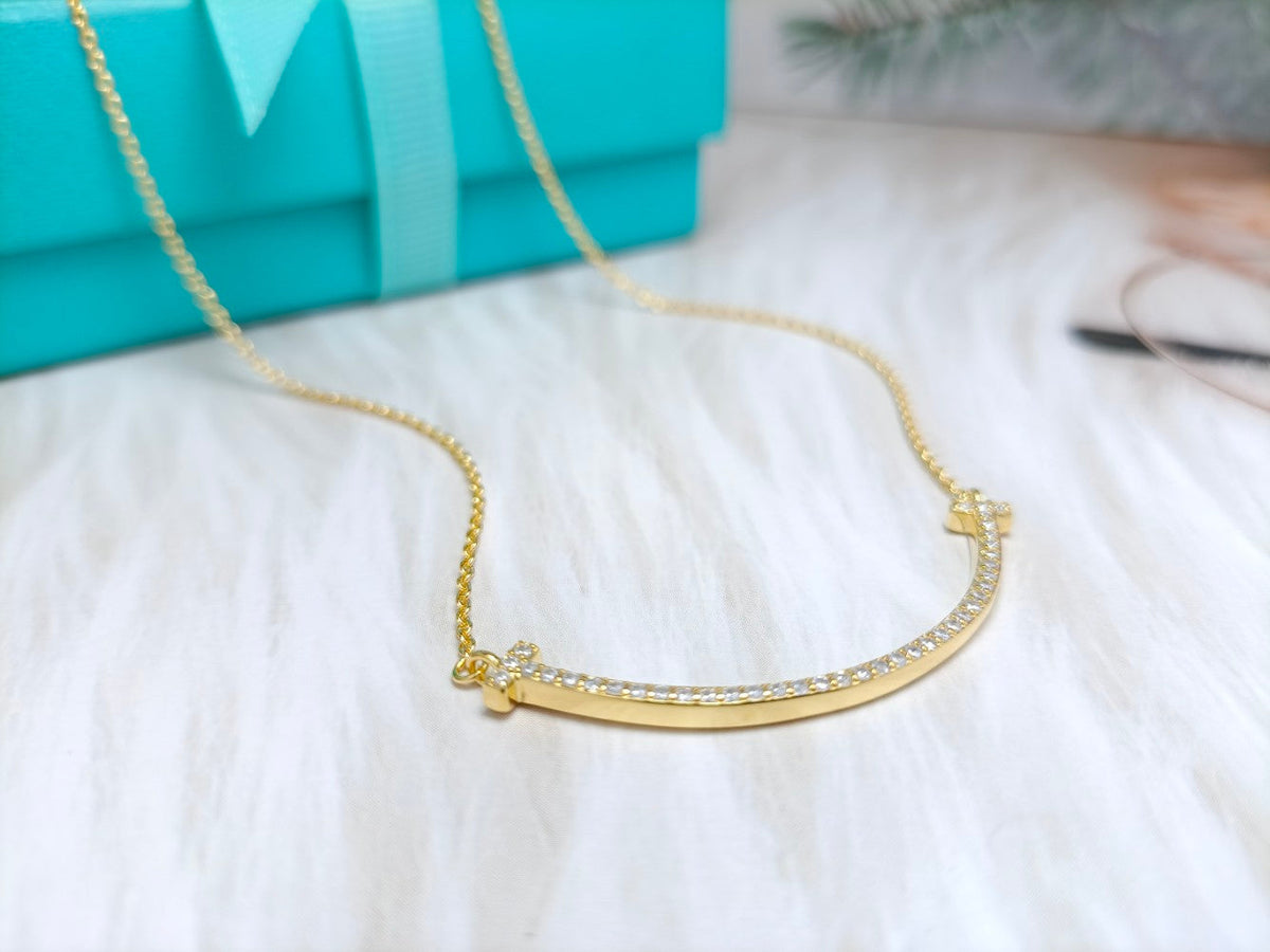 [Rose Tomorrow]BIG SMILE PEDANT DIAMOND NECKLACE