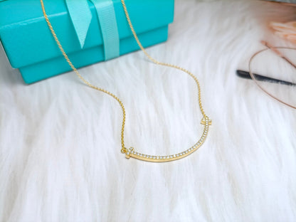 [Rose Tomorrow]BIG SMILE PEDANT DIAMOND NECKLACE