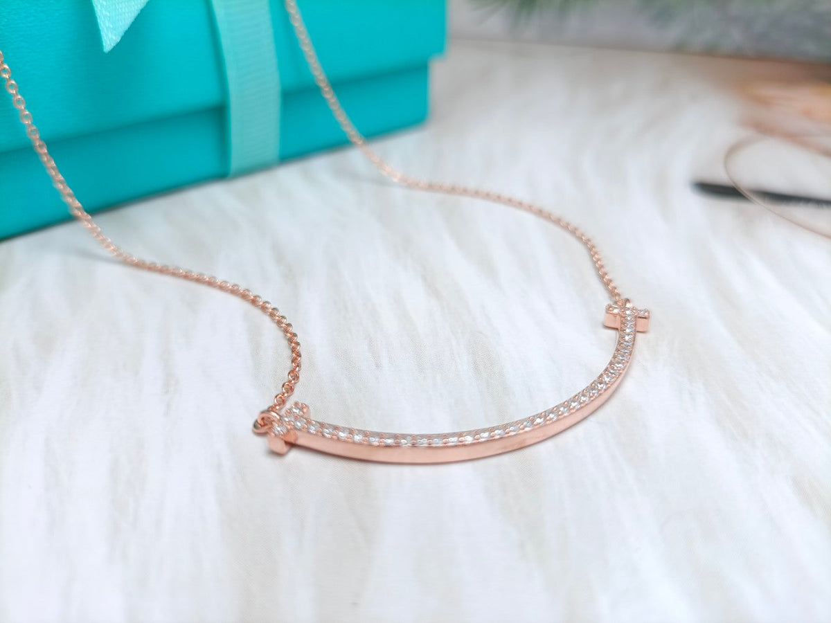 [Rose Tomorrow]BIG SMILE PEDANT DIAMOND NECKLACE