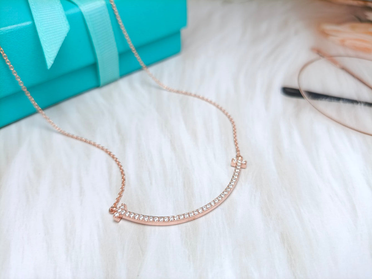 [Rose Tomorrow]BIG SMILE PEDANT DIAMOND NECKLACE