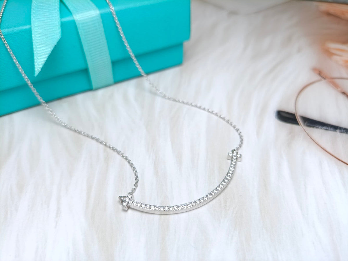 [Rose Tomorrow]BIG SMILE PEDANT DIAMOND NECKLACE