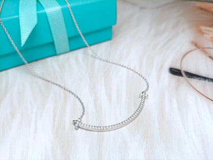 [Rose Tomorrow]BIG SMILE PEDANT DIAMOND NECKLACE