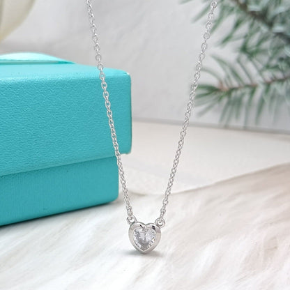 [Rose Tomorrow]HEART BIG DIAMOND NECKLACE