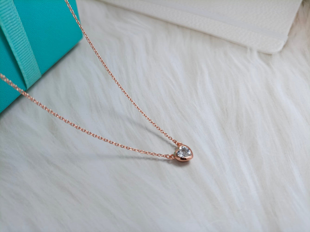 [Rose Tomorrow]HEART BIG DIAMOND NECKLACE