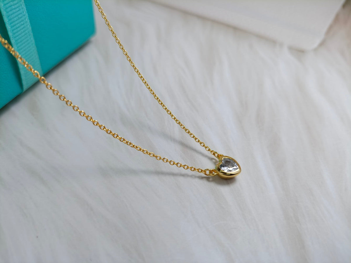 [Rose Tomorrow]HEART BIG DIAMOND NECKLACE