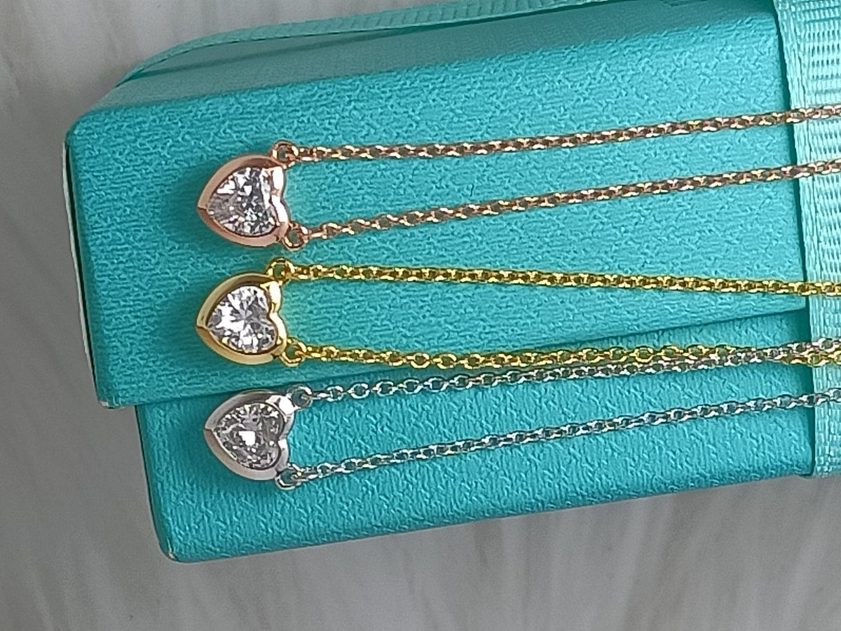 [Rose Tomorrow]HEART BIG DIAMOND NECKLACE