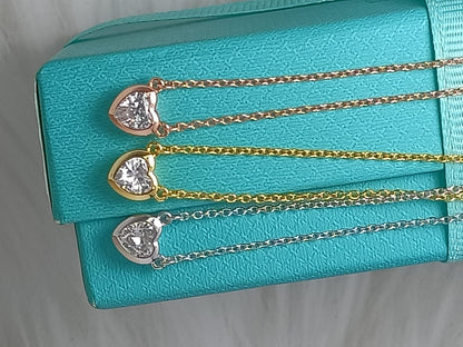 [Rose Tomorrow]HEART BIG DIAMOND NECKLACE