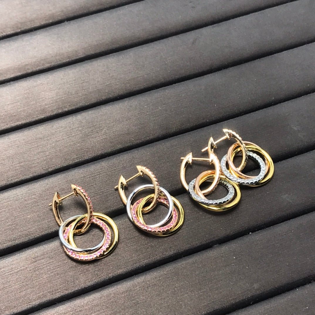 [Rose Tomorrow]TRINITY EARRINGS GOLD DIAMOND