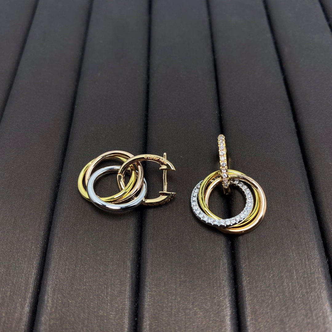 [Rose Tomorrow]TRINITY EARRINGS GOLD DIAMOND