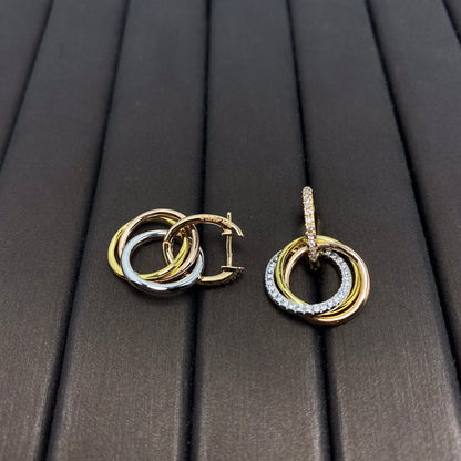 [Rose Tomorrow]TRINITY EARRINGS GOLD DIAMOND